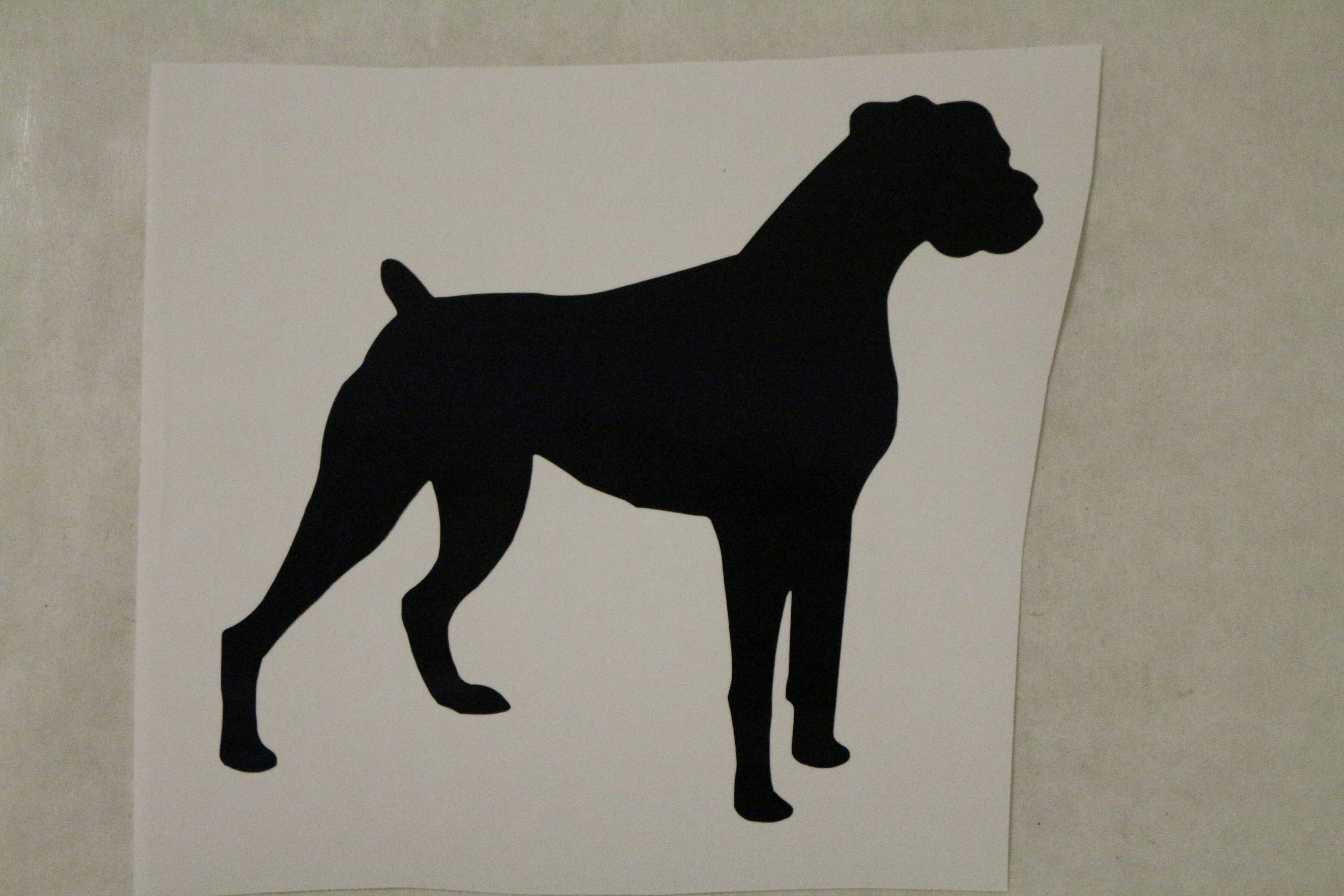 Boxer Dog Decal Any Size Any Colors Etsy