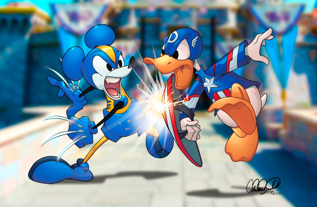 Quacktastic Showdown Mickey Mouse Vs. Donald Duck 11x17 Poster - Etsy
