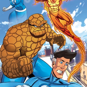 Fantastic Four Poster | 11x17 Superhero Wall Art | Marvel-Inspired Comic Print for Home, Office, or Gift