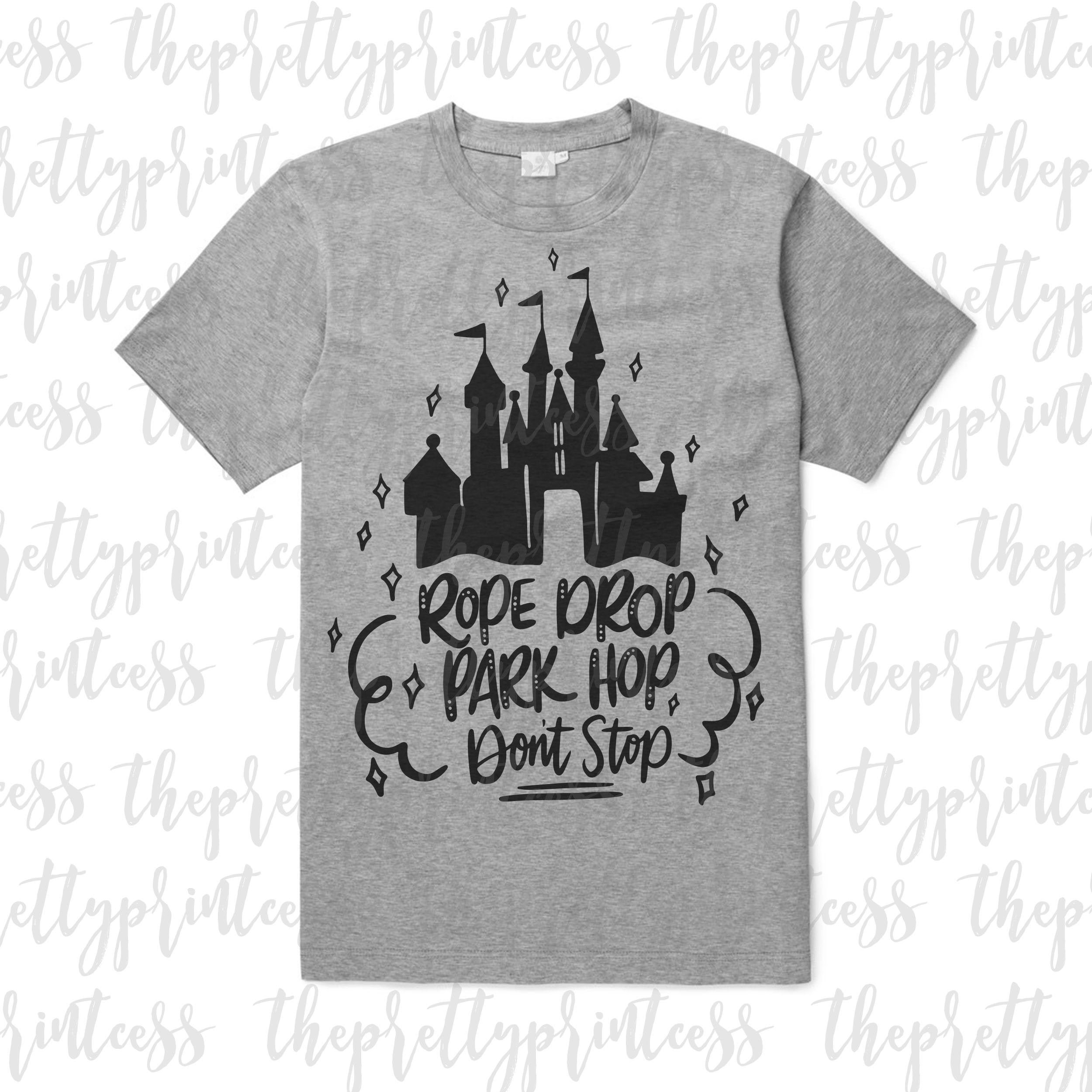 Rope Drop Park Hop Don't Stop SVG Cut File Disneyland Etsy
