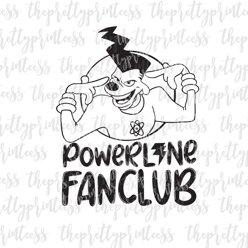 Download Powerline Fan Club SVG Cut File Disney Goofy Movie SVG | Etsy