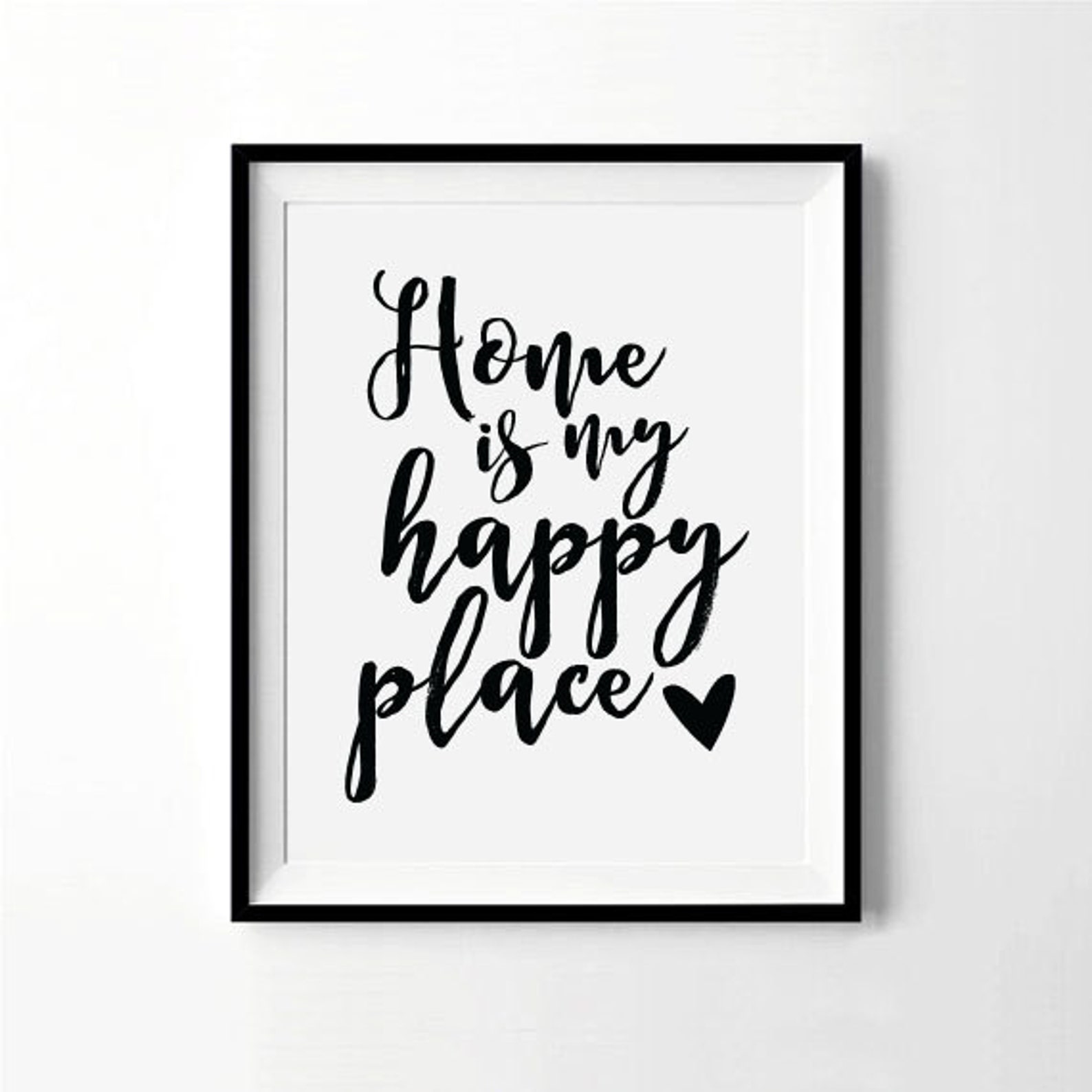 Home is My Happy Place Print Housewarming Gift Etsy