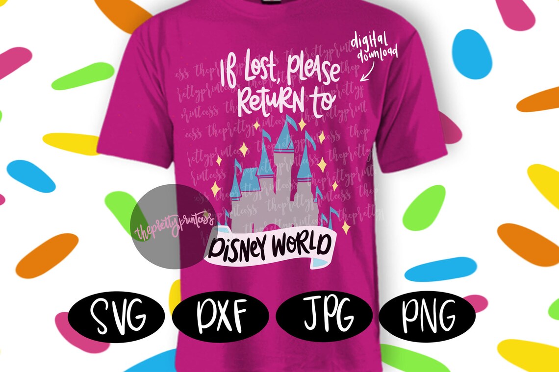 If Lost Please Return to Disney World SVG Cut File Disney | Etsy