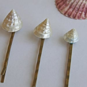 Hair Pins, Seashell Hair Pins, Pearl White Seashell Hair Accessories, Seashell Hair Piece