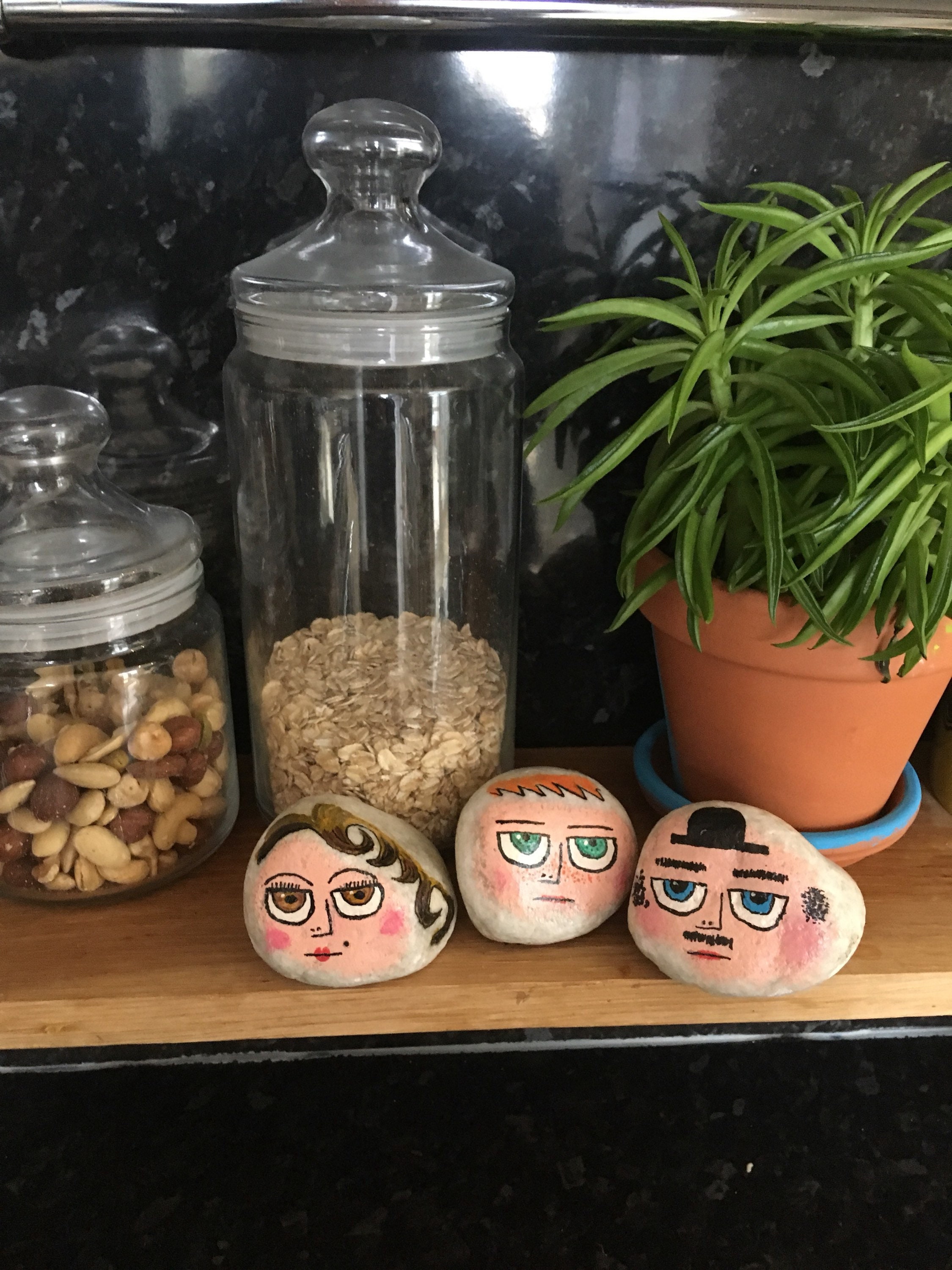 Pebble Family, Painted Stones, Rock Art, Gift, Hand Painted Pebbles Etsy