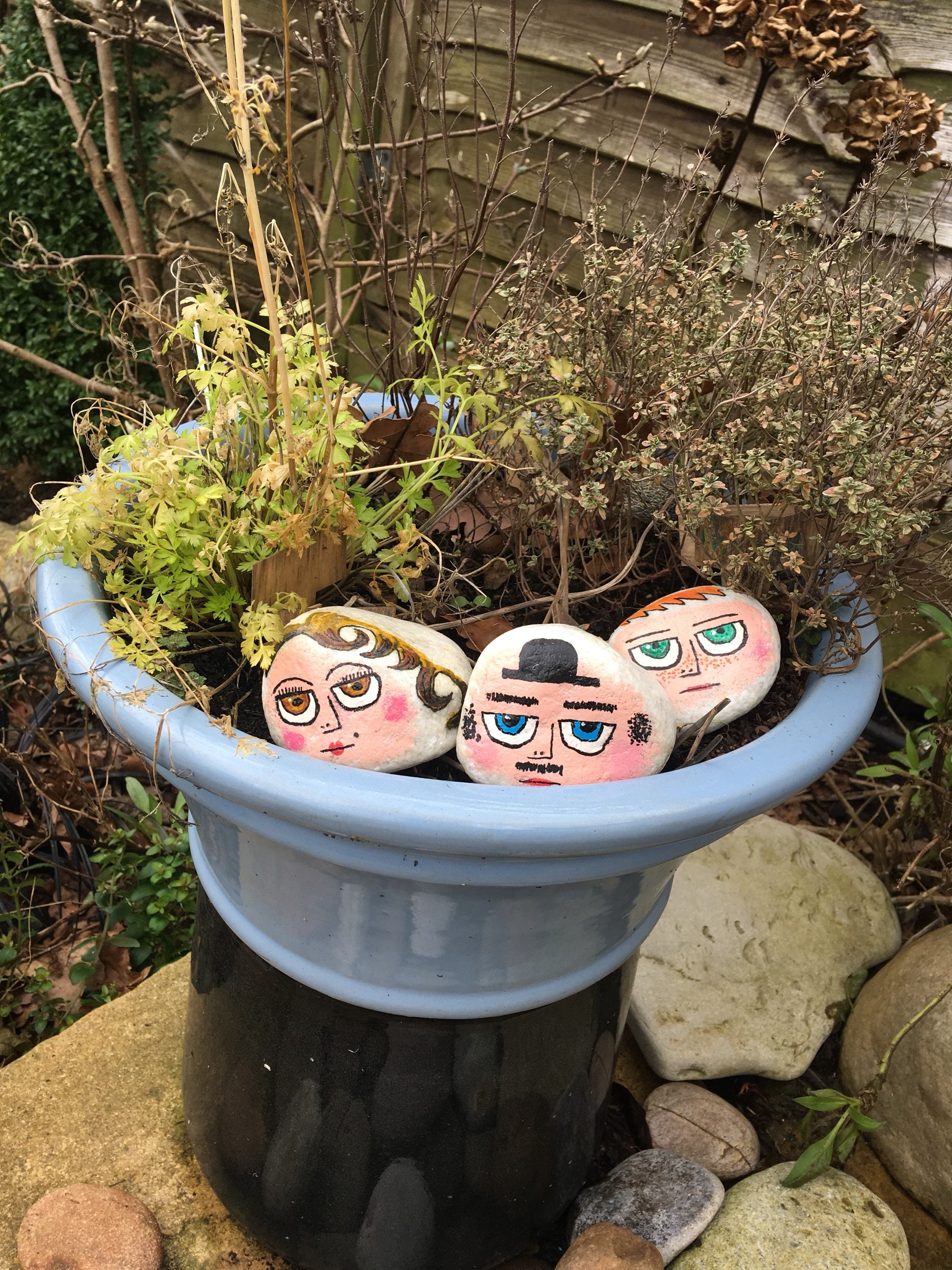 Pebble Family, Painted Stones, Rock Art, Gift, Hand Painted Pebbles Etsy