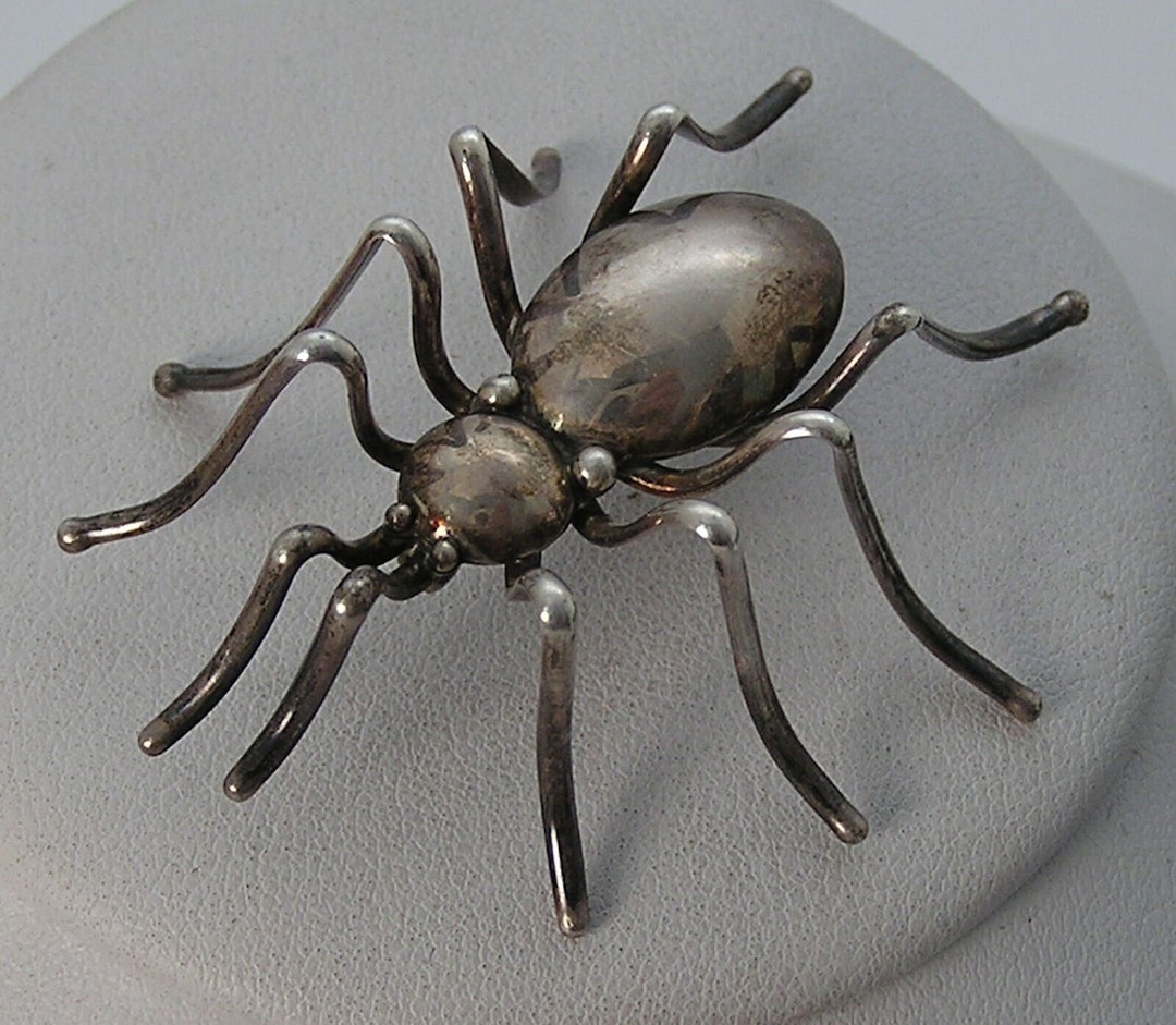 Boutons De Manchette Deakin & Francis - Argent Sterling 925, Spinelle Noire, Yeux Rubis - Design Araignée, Neuf Avec étiquettes