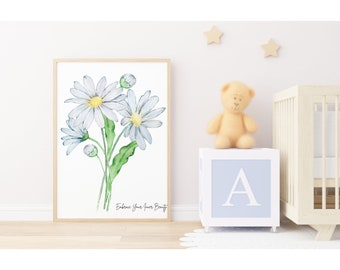 Flower Art Print, Flowers Vase Poster, Flower Bouquet Art Print, Botanical Wall Art, Flower Prints, Flower Poster, Flower Market Print