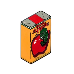 Pin de esmalte de cigarrillos Red Apple