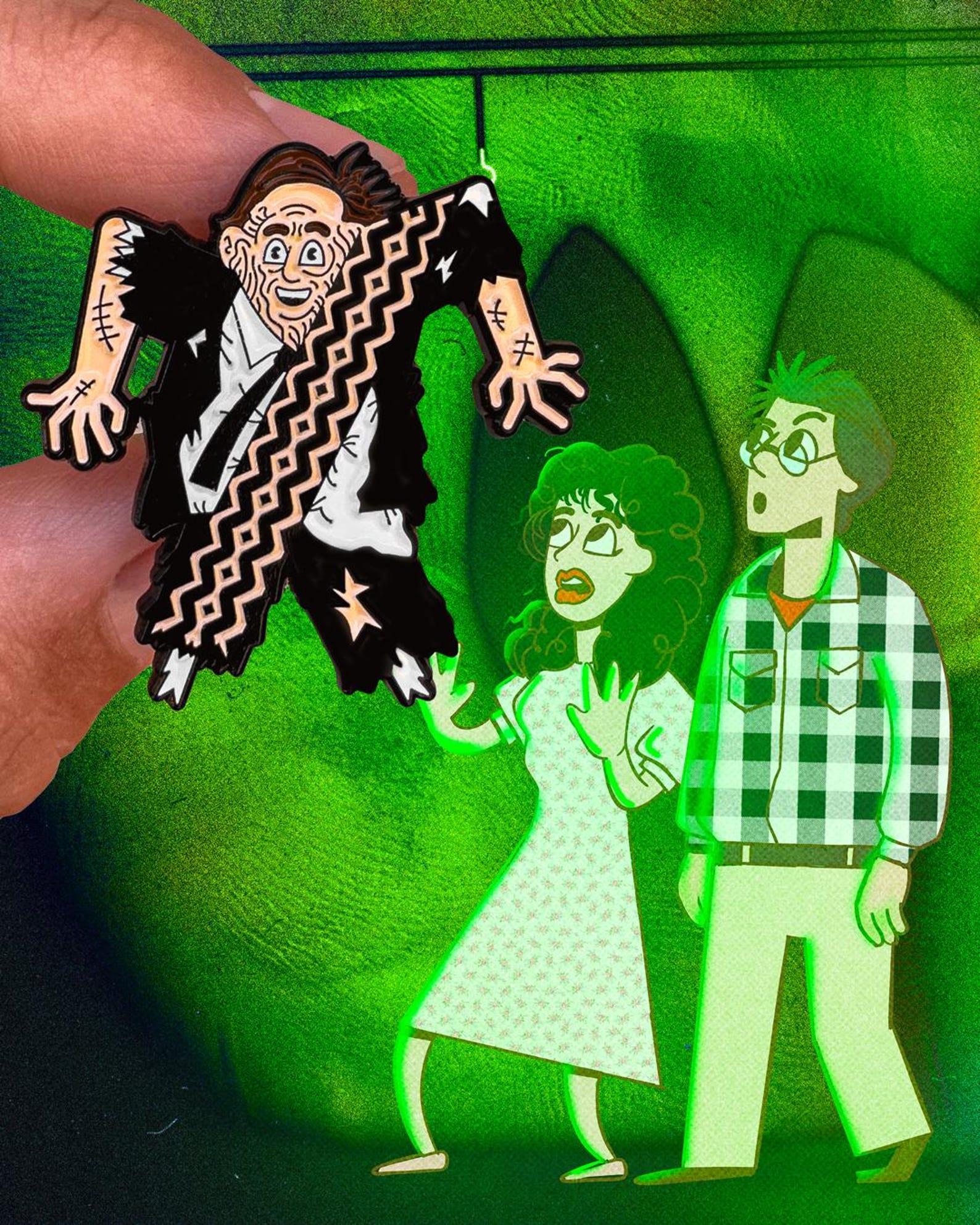 Beetlejuice - Road Kill Man - Enamel Pin - Etsy