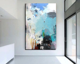 XL Abstract Painting / Original Palette Knife Painting. / Modern Art /  Oversized Painting FREE Shipping to USA/Canada