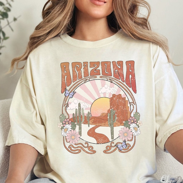 Desert Shirt, Cactus Plants, Road Trip Shirt, Cactus Shirt, Adventure Shirt, Arizona Shirt, Cactus Scene Shirt, Western Shirt, Gift for Her