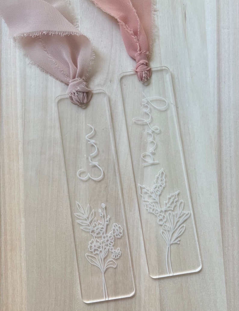 Birth Flower Bookmark, Personalized Gift, Book Lover - Etsy