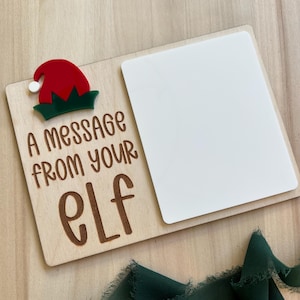 Elf on the Shelf Sign Elf on the Shelf accessories Elf Message Board Elf Photo Prop Kids Christmas Activity Elf on the Shelf Letter magic