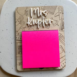 Gepersonaliseerd cadeau voor leraar: notitiehouder, cadeau voor verpleegkundigen