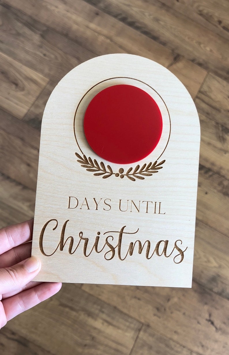 Days Until Christmas Sign Dry Erase Board Countdown Until Santa Visits