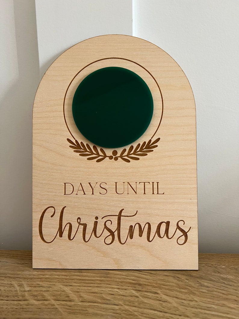 Days Until Christmas Sign Dry Erase Board Countdown Until Santa Visits