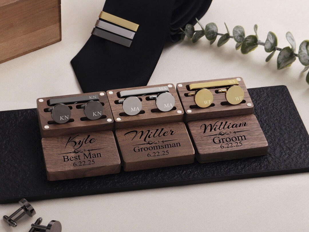 Batman Cufflinks & Tie Clip Set – DC Comics Superhero Wedding Groomsman Gifts