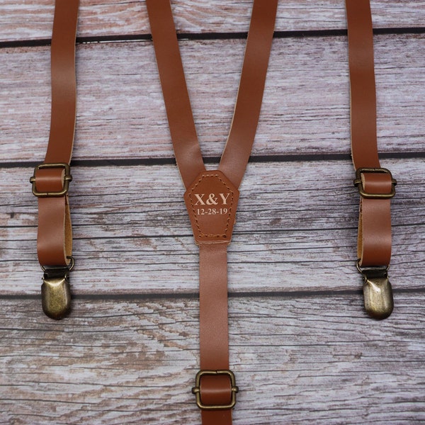 Groomsmen Gift Groomsmen Suspenders for Best Man Gift Grooms Suspenders Wedding Suspenders Genuine Leather Suspenders Wedding Suspenders