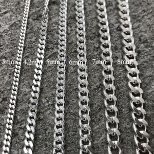 925 sterlingzilveren stoeprandketting, 8 mm dikke Cubaanse ketting, cadeau echtgenoot massief zilveren Cubaanse schakelketting, verjaardagscadeau voor mannen