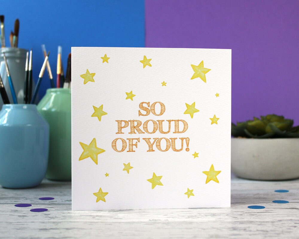 So Proud Of You Congratulations Card Well Done Card Exams Etsy So Proud Of You Congratulations Card Well Done Card Exams Etsy