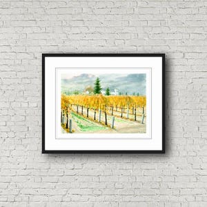 WINE COUNTRY DECOR Downloadable Prints Vineyard Wedding Fall Decor Digital Download Watercolor Wall Art Instant Printable Nature Lover