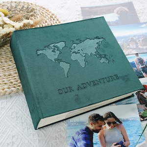 Personalized Photo Album with Pockets,Adventure Album,Anniversary Ablum,Our Adventure Book