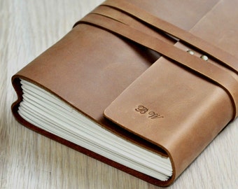 Handmade Leather journal  Personalized journal Leather Sketchbook Travel journal