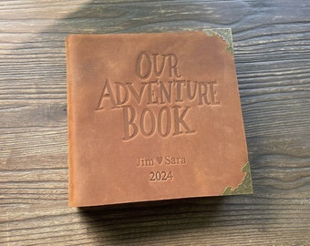 Personalized Our Adventure Book ,Custom Photo Album ,Leather Scrapbook , Adventure Book,Gift for Him and Her, Anniversary Gift