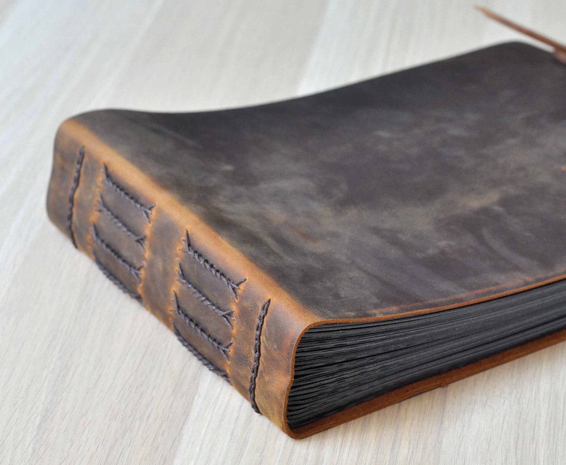 Retro Leather Guest Book Leather Photo Albumwedding Etsy