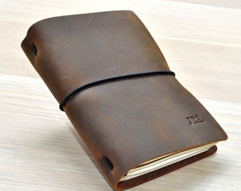 Leather Journal Traveler's Notebook journals for men Leather Notebook Retro leather
