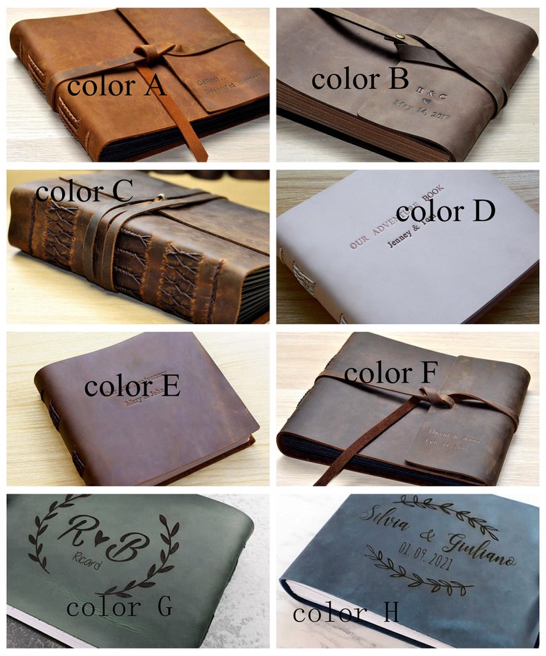 Retro Leather Guest Book Leather Photo Albumwedding Etsy