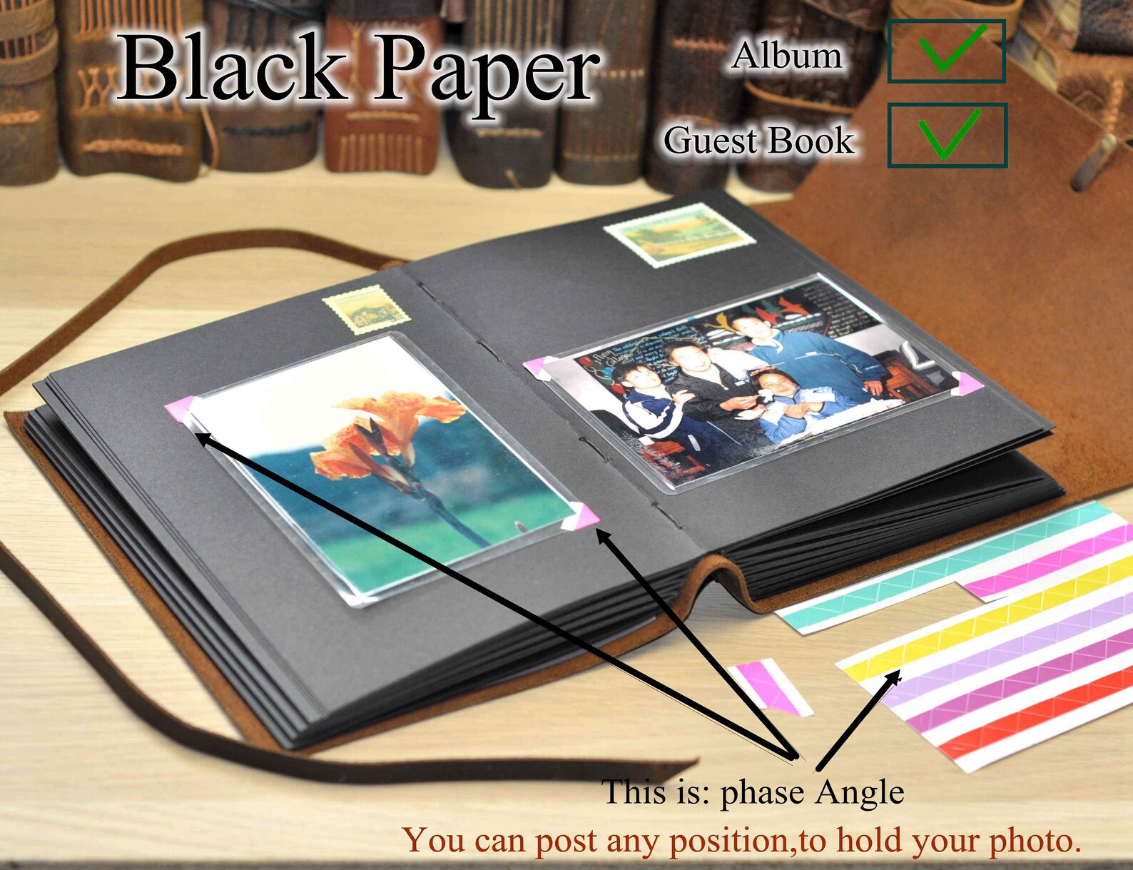 Rustic Leather Photo Album Travel Photo Album Scrapbook Etsy