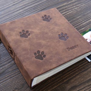 Personalized Photo Album with Pockets,Pet Album,Cat Album ,Dog Album,My Pet Memories Book