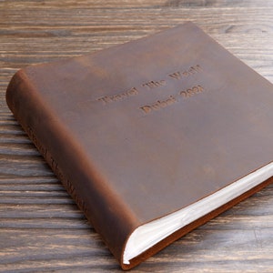 Personalized Vintage Photo Album ,4x6 Photo Album with Pockets ,Gift for Him