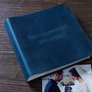 Our Adventure Book,4x6 Photo Album with Pockets Anniversary Gift for Him and Her