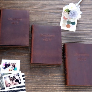 Vintage Album Handgemaakt fotoalbum Leer Scrpabook