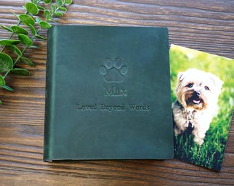 Personalized Photo Album with Pockets,Pet Album,Cat Album ,Pet Momory Book,Dog Album Gift for My Dog Cat,Christmas Gift