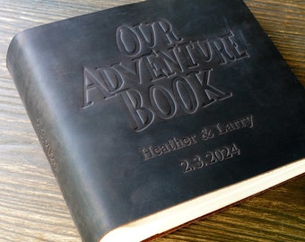 Personalized Our Adventure Book ,Custom Photo Album ,Leather Scrapbook , Adventure Book,Gift for Him and Her Anniversary Gift