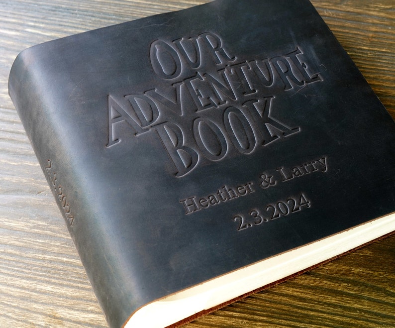 Personalized Our Adventure Book ,Custom Photo Album ,Leather Scrapbook , Adventure Book,Gift for Him and Her Anniversary Gift image 4
