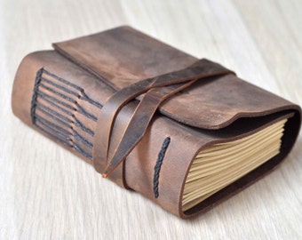 Vintage leather journal Personalized Journals leather Sketchbook Notebook Birthday gifts for him