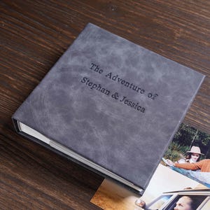 Personalized Photo Album with Pockets Our Adventure Book Our First Year Gift Anniversary Gift for Him