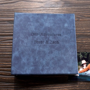 Personalized Leather Album with Pockets, Photos Album, Our Adventure Book, Our First Year