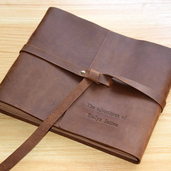 Leather Guest Book Etsy