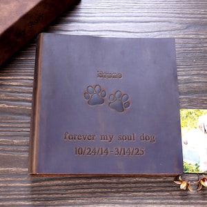 Personalized Photo Album with Pockets,Pet Album,Cat Album ,Pet Momory Book,Dog Album Gift for My Dog Cat