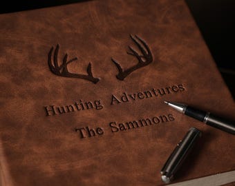 Álbum de fotos personalizado, álbum de aventuras, álbum de caça, livro de memórias de caça, álbum de família, presente de aniversário para ele e para ela.