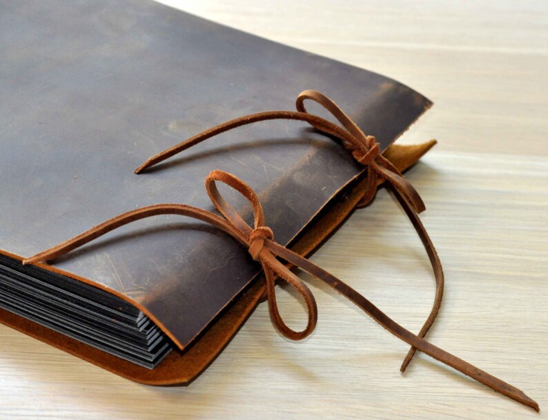 Retro Leather Guest Book Leather Photo AlbumWedding Etsy
