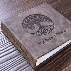 Personalized Photo Album,Family Memory Book,Family Album, Leather journal,Anniversary Gift for Him and Her