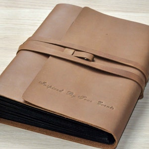 Leather Photo Album, Wedding Guest Book- Wedding Album- Custom  Engagement Gift