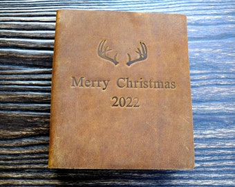 Personalized Leather Photo Album Christmas Gift for Him and Her